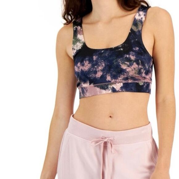 NEW JENNI INTIMATES Tie Dye Bralette Sports Bra Size XXL Purple Pink Loungewear - Picture 1 of 5
